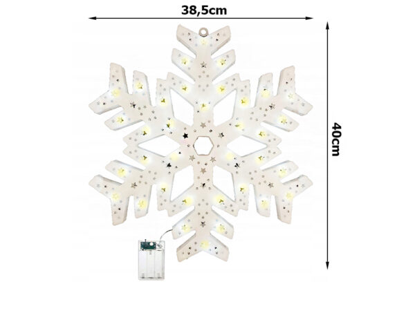 Akna kaunistus Lumehelves 40 cm (patarei toide) - Image 2