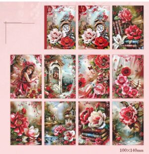 Disainpaberid  retro Roos 30 tk