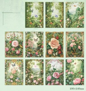 Disainpaberid  retro Roheline 30 tk