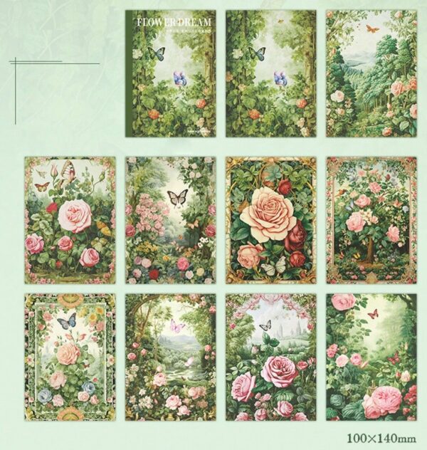 Disainpaberid  retro Roheline 30 tk