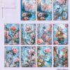 Disainpaberid  retro Sinine roos 30 tk