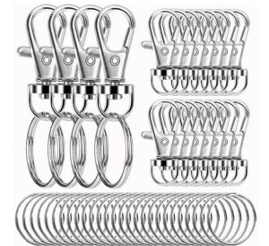 Haagid 35 mm + rõngas 50 tk - hõbedane