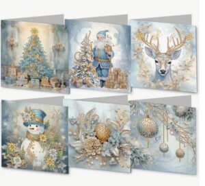 Teemantmaalide komplekt kaardid 6 tk Jõulud