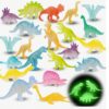 Mini dinosauruse kuju, pimedas helendav
