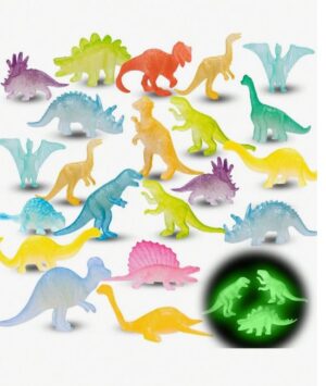 Mini dinosauruse kuju, pimedas helendav