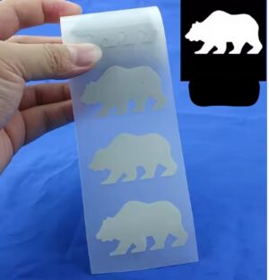 Triigitav helkur karu, 1 tk, ca 50 mm