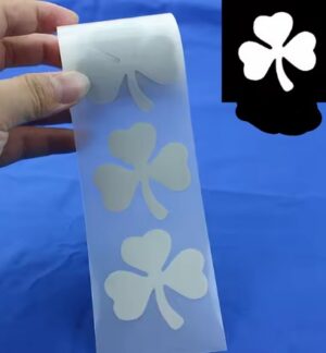 Triigitav helkur ristikleht, 1 tk, ca 50 mm