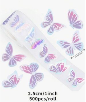 Kleebiserull liblika tiivad  500 tk 2,5 cm  läikiv