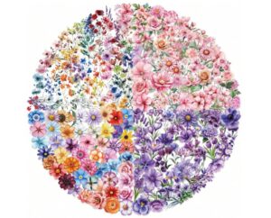 Kleebised lilled 200 tk mix