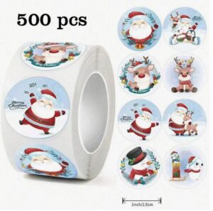 Kleebiserull Kuldsed jõuluvanad 500 tk