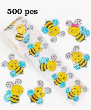 Kleebiserull Mesilased 500 tk 3,8 cm läikivad