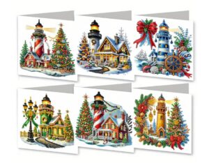 Teemantmaalide komplekt kaardid 6 tk jõulud