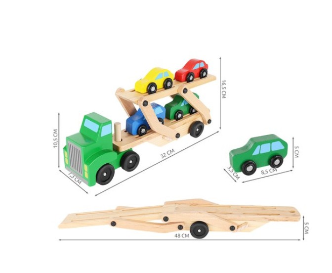 Puidust autotreiler koos autodega - Image 2