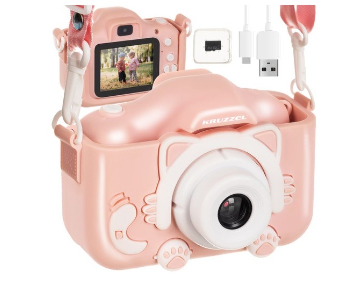 Laste fotoaparaat, roosa