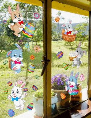 Dekoratiivkleebis seinale, uksele, aknale Jänesed