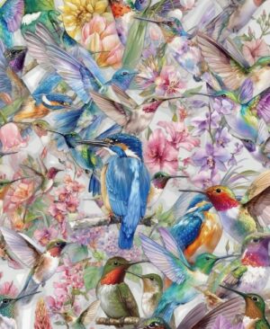 Kleebised 50 tk ilusad linnud ca 4x7 cm