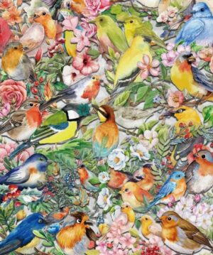Kleebised 50 tk ilusad linnud ca 4x7 cm