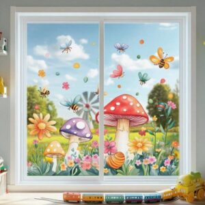 Dekoratiivkleebis (aknale, seinale - liimivaba, korduvkasutatav) Seened