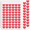 Kleebise leht 15x10 cm punased südamed 1 leht/10 lehte