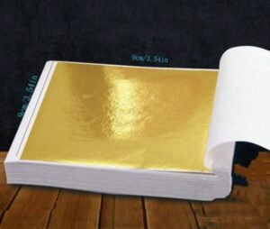 Kuldsed õhukesed lehed 100 tk 9x9 cm