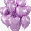 Õhupallide komplekt südamed 10 tk lilla
