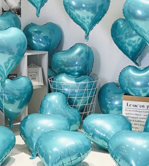 Õhupallide komplekt südamed 10 tk roheline