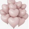Õhupallide komplekt südamed 10 tk matt roosa