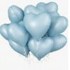Õhupallide komplekt südamed 10 tk helesinine