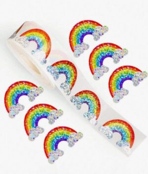 Kleebiserull kleebised 500 tk 2,5 cm Vikerkaar