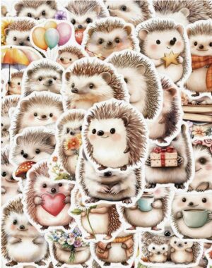 Kleebised 50 tk ca 5 cm siilid