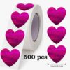 Kleebiserull  süda, 500 tk  (väikse sädelusega)