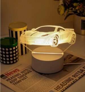 LED öölamp Sportauto (soe valgus)