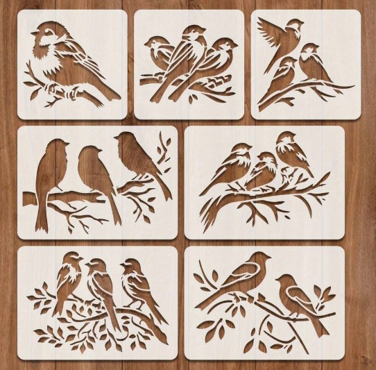 Šabloonid 7 tk linnud