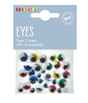 Käsitöö silmad 30 tk värvilised