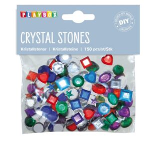 Akrüülkristallid 150 tk pakis liimiga