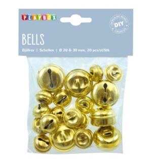 Kuldsed kellukesed 20 tk Ø20 ja 30