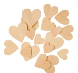 Puidust südamed 100 tk pakis