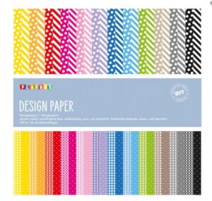 Disainpaber mustriga 30x30 cm 24 tk