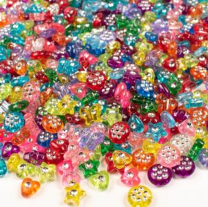 Plastik pärlid mix 7-10 mm 750 tk