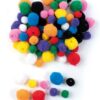 Pom-pom pallid 200 tk mix Ø 20mm&Ø30mm
