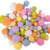Pom-pom pallid 100 tk mix pastelne