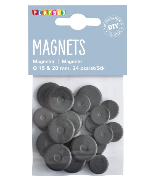Magnetid 24 tk Ø15 & 20 mm