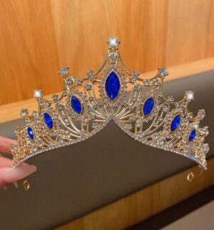 Tiaara Kuld- sinine kristall