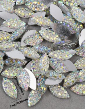 Akrüülist kaunistused tilgad  100 tk 15x7 mm