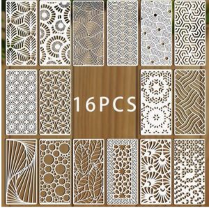 Šabloonid 16 tk mustrid 10x22 cm