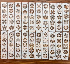 Šabloonid 20 tk 3x13 cm