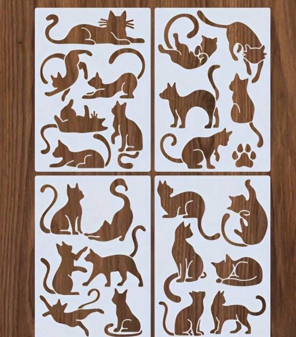 Šabloonid 4 tk kassid ca 29x20 cm