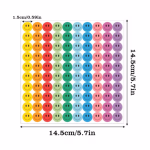 Smile motivatsioonikleebised  15 mm ca 15x15 cm lehel 5 lehte pakis - Pilt 2