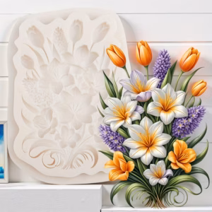Silikoon vorm lilled 7x9,8 cm