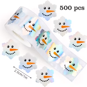 Kleebiserull Lumememm 500 tk läikgega